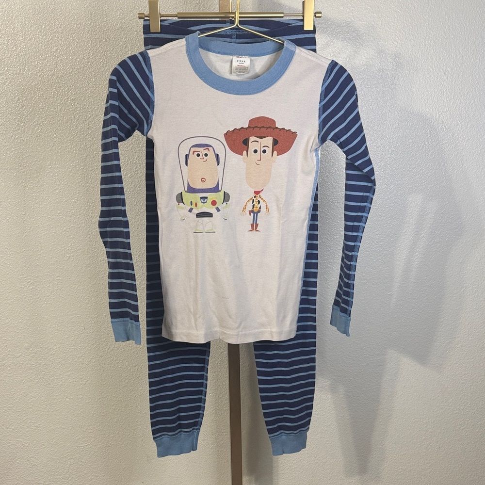 Hanna Andersson- Toy Story Kids Pajama Set - Blue and White- Size 10